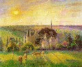 l’église et la ferme d’eragny 1895 Camille Pissarro
